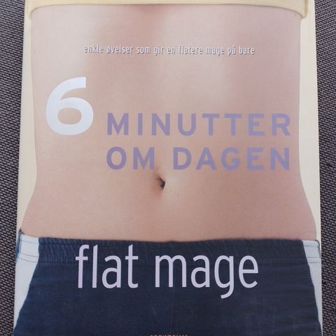 FLAT MAGE - 6 minutter om dagen - Enkle øvelser som gir en flatere mage- SOM NY!