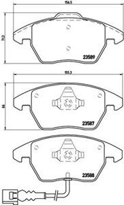 Brembo Bremseklosser sett, Framaksel, Volkswagen, Audi, Skoda