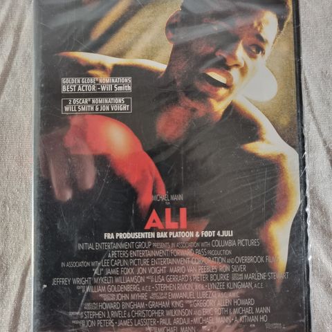 Ali DVD ny forseglet norsk tekst Will Smith som Muhammad Ali