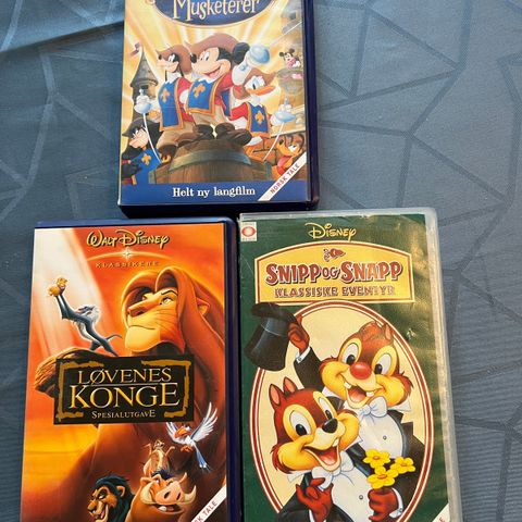 3 Disney VHS