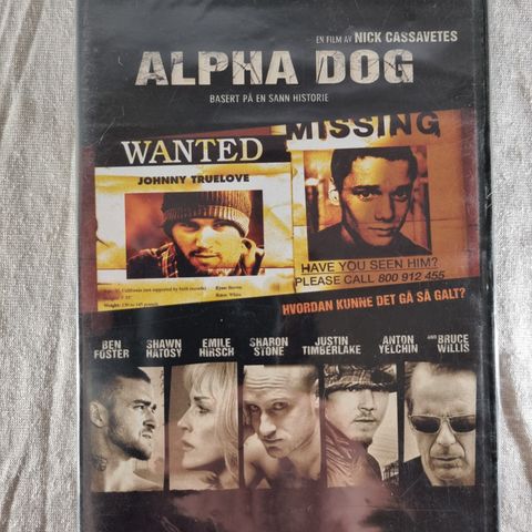 Alpha Dog DVD ny forseglet norsk tekst