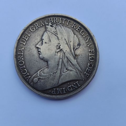 1893 Queen Victoria britisk Silver sølv mynt