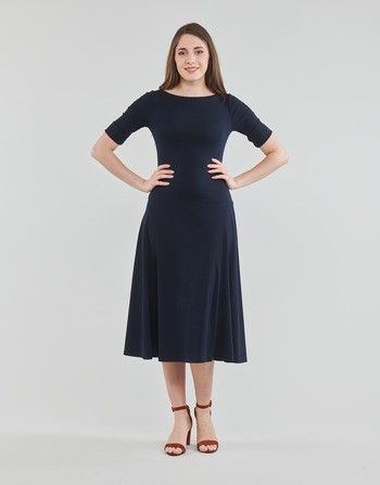 HM midi kjole navy Str S