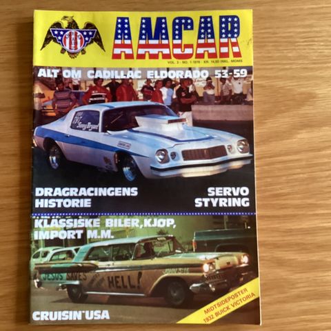 Amcar Magazine, årgang 1978 - 1981 selges 15kr/stk