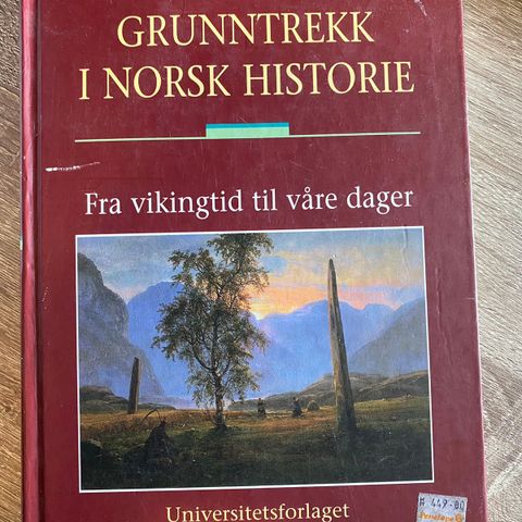 Fagbøker innen norsk historie selges kr 100 pr stk