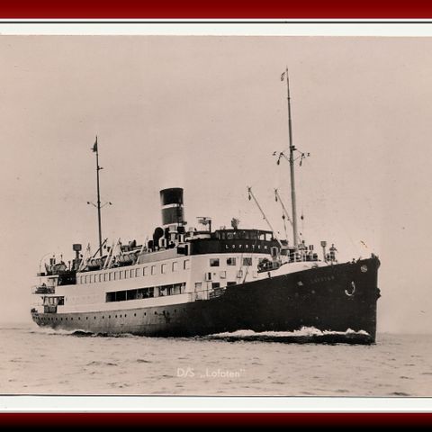 * FERGE D/S LOFOTEN. KIRKENES - BERGEN 1952 **  REF. 8486