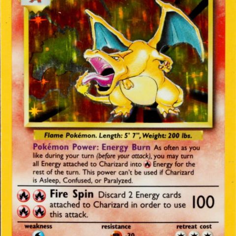 Charizard base set - pokemon kort