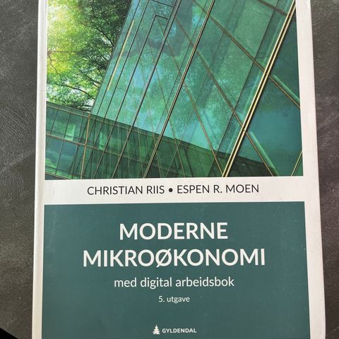 Moderne mikroøkonomi av Riis og Moen (5. utg. 2022