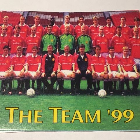 Manchester United The Team 1999 Pappkort