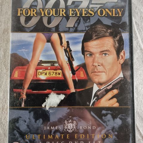 007 For Your Eyes Only DVD ny forseglet med norsk tekst