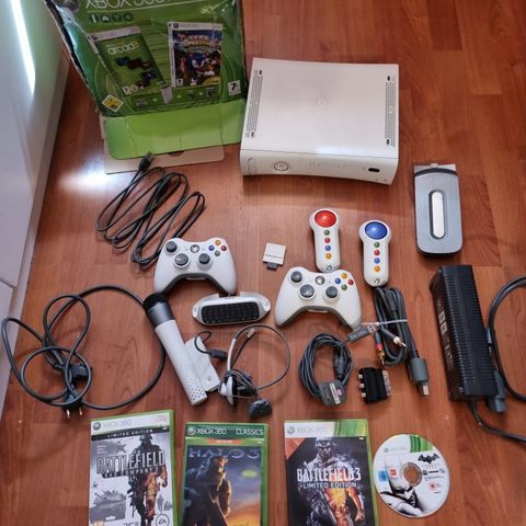 Xbox 360 med utstyr