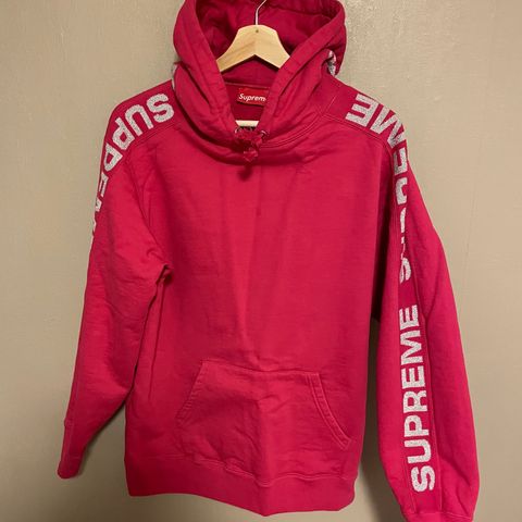 Supreme metallic rib hoodie pink