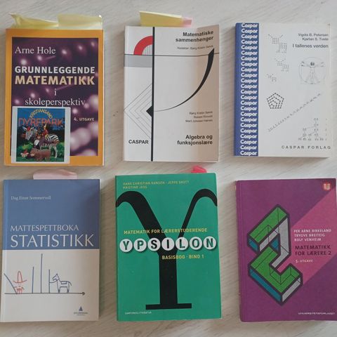 Diverse fagbøker matematikk