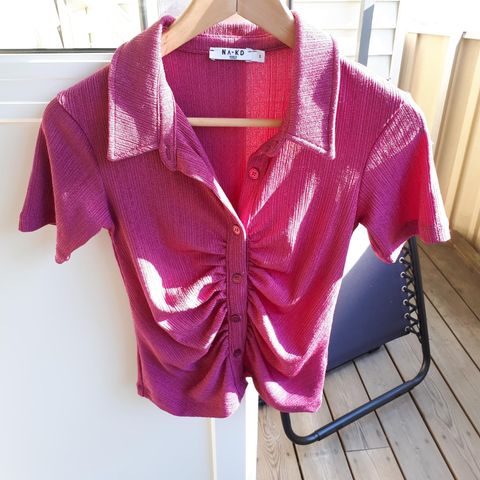 NAKD rosa bluse topp str. S 36