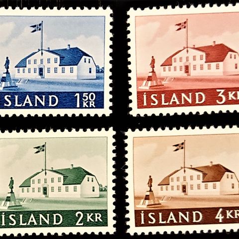 ISLAND: 1958 og -61, AFA 330-31 og 348-49, Postfrisk / Is110  v..