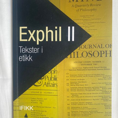 Exphil ll Tekster i etikk