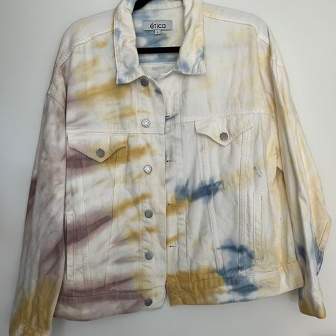 Etica denim tie dye jakke str L