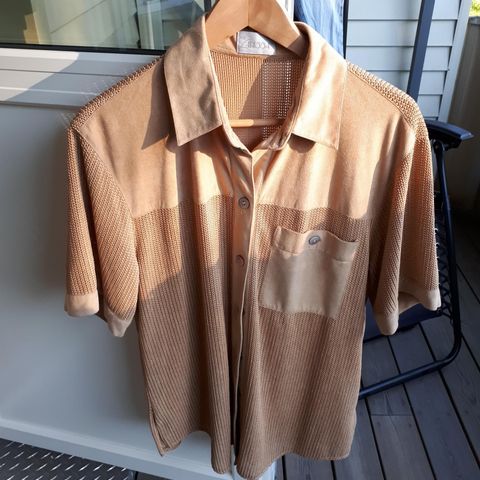 Brun skjorte jakke topp L 42