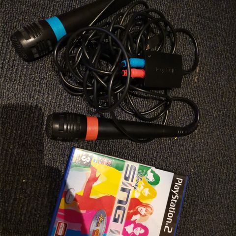 PS2 PlayStation 2 SingStar Mikrofoner med spill