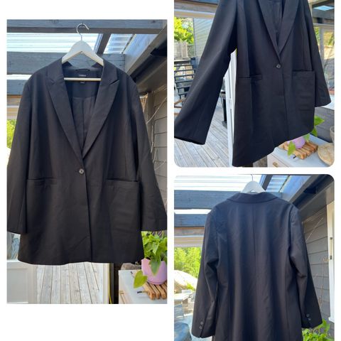 Sort oversized blazer fra Lindex selges. Str. XL (som ny!)