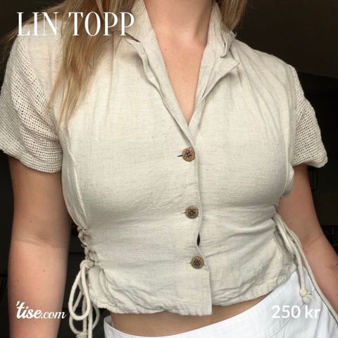 Lin topp/bluse/skjorte
