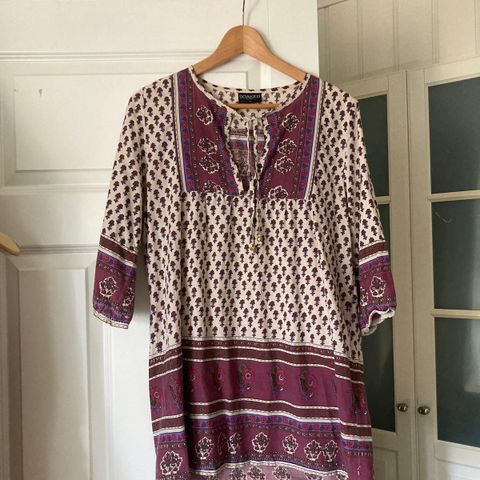 Boho blokktrykk tunika/kjole