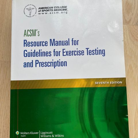 ACSM's Resource Manual for Guidelines for Exercise Testing and Prescription