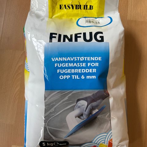 Fugemasse - Finfug 113 Sementgrå 5Kg - vannavstøtende for fugebredde inntil 6 mm
