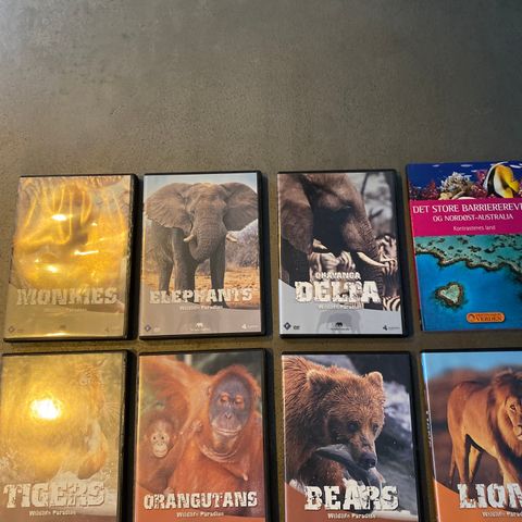 8 stk DVD «Wildlife Paradise»