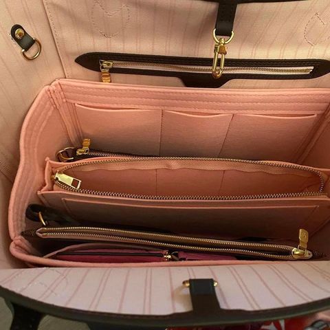 Rosa organzier til Louis Vuitton Neverfull GM, Speedy 40, Malene Birger ABI Tote