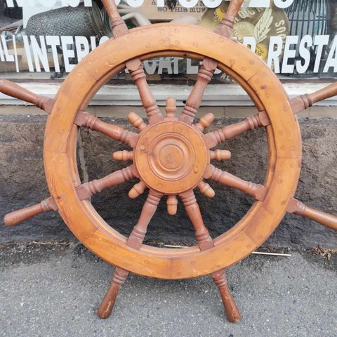 Skips hjul i furu som pyntegjenstand 110cm hell tre flott hantverk