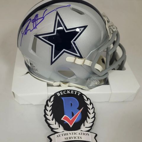 Deion Sanders signert mini hjelm med ekthetsbevis Dallas Cowboys NFL