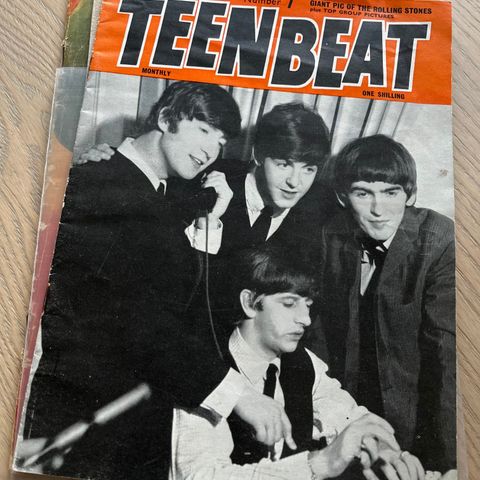 Beatles - Teenbeat Uk Magasine - April 1964 - Pen Kvalitet