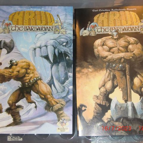 Warhammer GW Thrud the Barbarian av Carl Critchlow signert