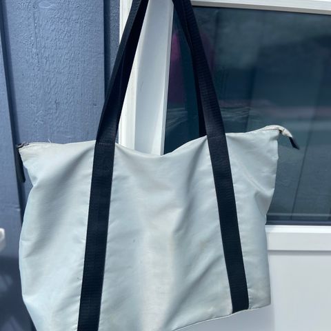 Grønn veske, shoppingbag, strandbag