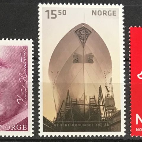 Norge frimerker postfrisk, nk 1728+1733-34 **, tre prima merker fra 2009