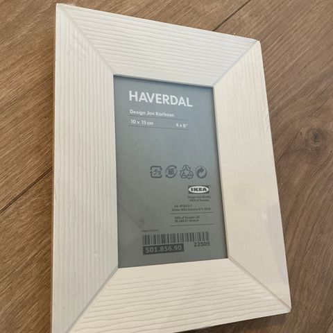 Ny Haverdal ramme hvit fra Ikea 10x15 cm