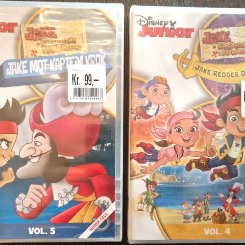 Disney Junior DVD 4 og 5, forseglet ubrukt