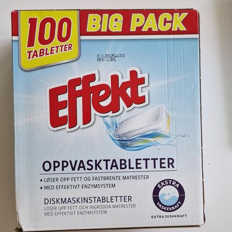 Effekt oppvasktabletter