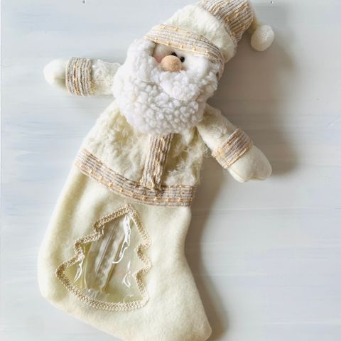 Julenisse «sokk» med glidelås