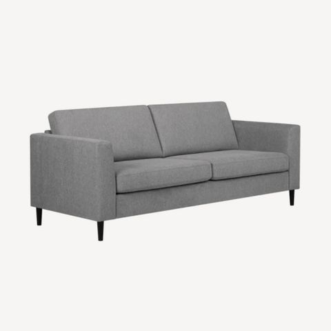 Grå 3-seter sofa