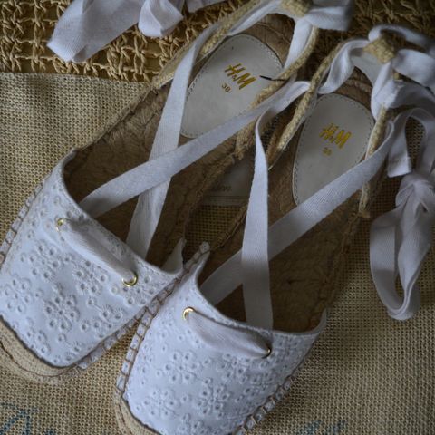 Ny H&M espadrillos med engelsk blonde 38