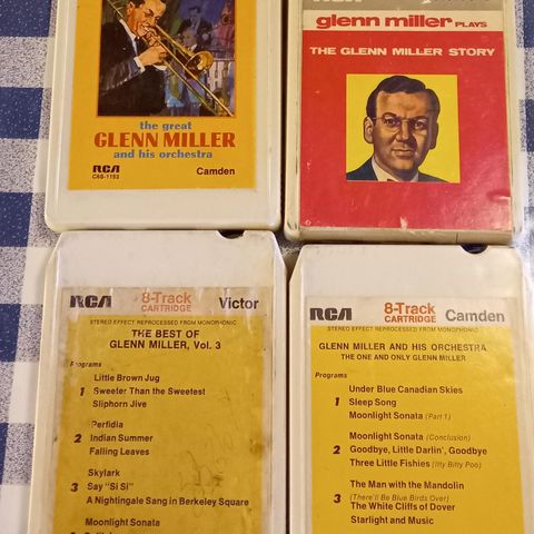 Glenn Miller 8 spors kassetter / 4 stk.