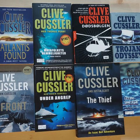 Clive Cussler 8 stk - 4 stk Nye!