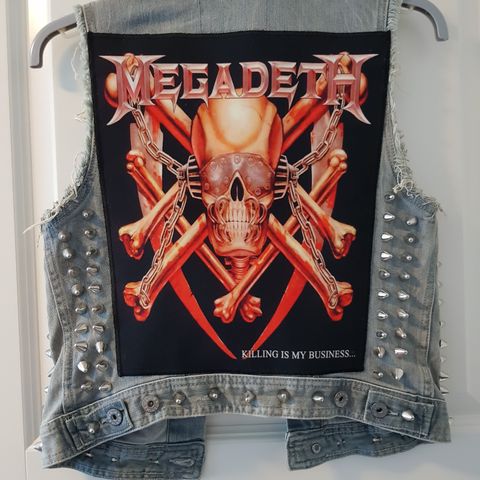 One of a kind, DIY Megadeth naglevest, som ny, kan sendes