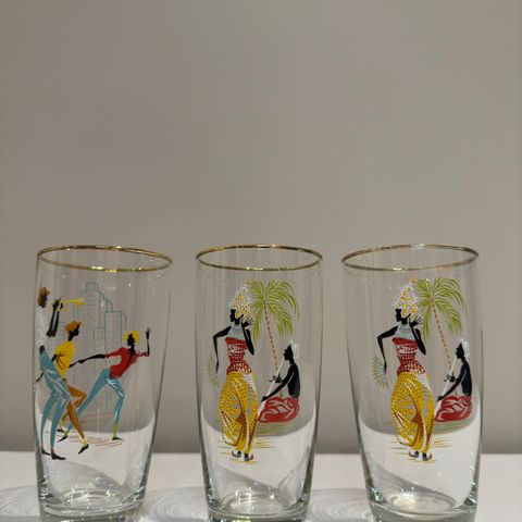 Retro glass - 3 stk