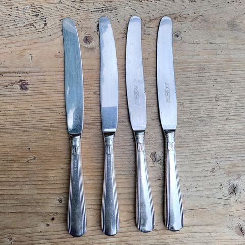 Vintage sølvplette kniver 4 stk