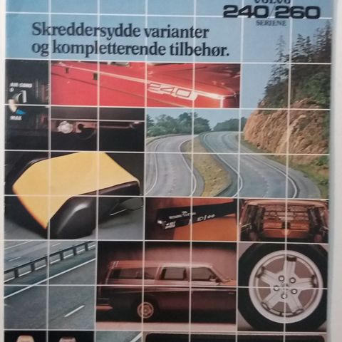 VOLVO 240 / 260 Serien Tilbehør / Utstyr -brosjyre.