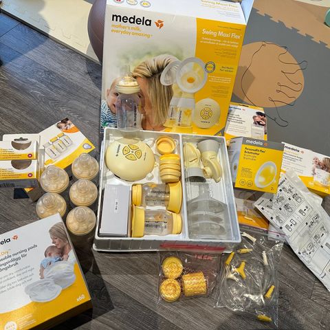 Medela Swing Maxi Flex med MYE utstyr