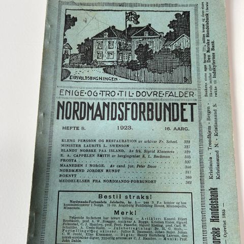 Nordmandsforbundet fra 1920-tallet - 20 numre/hefter